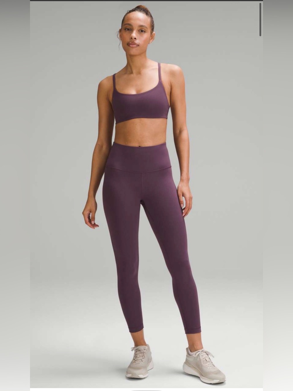 Lululemon Wonder Train High-Rise Ribbed Tight 28” Grape Thistle Size 4